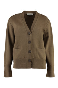 Compressed merino wool cardigan